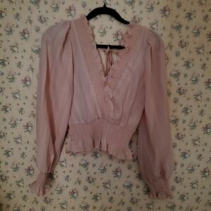 Blu pepper blush pink blouse